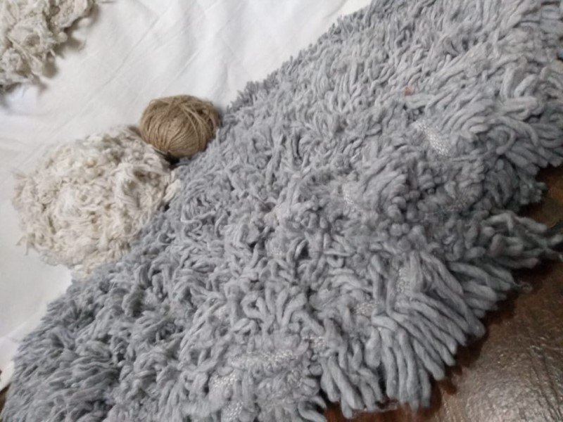 Alfombra Artesanal Redonda estilo Nórdico