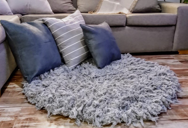 Alfombra Artesanal Redonda estilo Nórdico