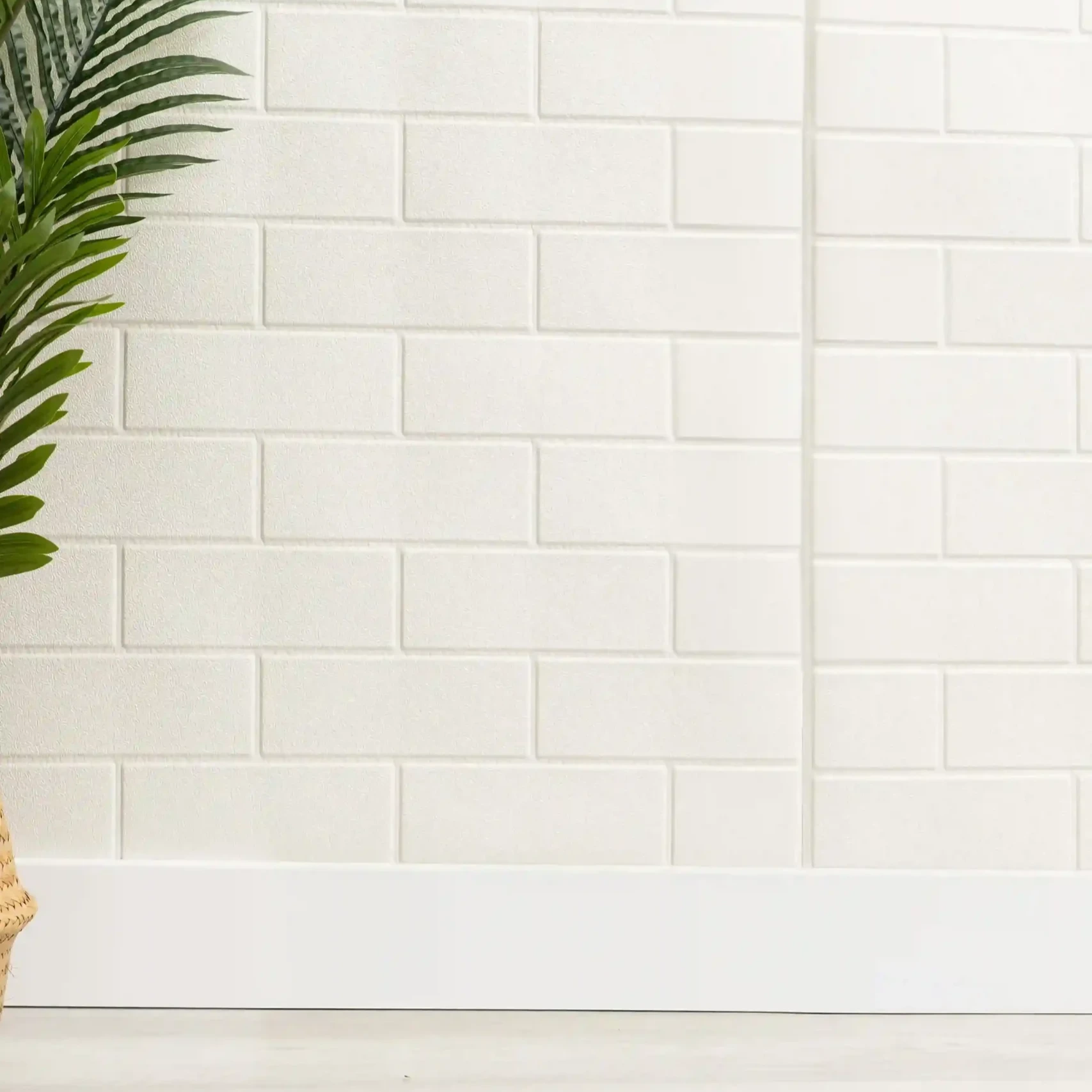 Placa autoadhesiva Ladrillo Blanco liso 77x69cm - Imagen 2